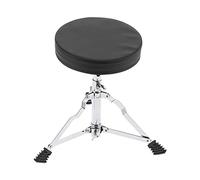 SPYMINNPOO Trono de Tambor de Altura Ajustable, Tambor Estable con Soporte de Acero y Palo de Arce para Actuación en Estudio/escenario, Plateado