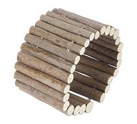 SPYMINNPOO Valla de Madera para Hámster, Escalera de Escondite Natural para Roedores Masticables Segura para Parque Infantil, Adecuada para Animales Pequeños (30 centimetros Básico)