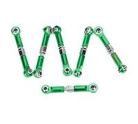 SPYMINNPOO Varilla de Tracción de Metal, Accesorio de Coche con Control Remoto, Fuerte y Resistente para Coche 1/18 A959 RC, 6 Piezas Adecuadas para Coleccionistas de RC (GREEN)