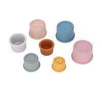 SPYMINNPOO Vasos Apilables Coloridos para Bebés - 7 Piezas de Juguete de Vasos Apilables de Silicona para Animales - Desarrolla Habilidades Cerebrales y Corporales Ideal para Jugar a la Hora del