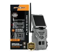 SPYPOINT Flex-S-Dark Cámara de rastreo Solar 4G, Panel Solar Integrado, Fotos 40 MP, Video 1080p con Sonido, visión Nocturna sin Brillo, detección por Movimiento
