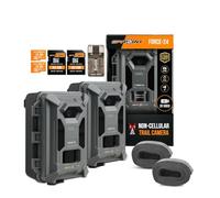 SPYPOINT Force-24 - Cámara de rastreo de 24 MP 2 K, grabación de sonido de video 0.5s, velocidad de disparo, detección de 70 pies (paquete doble) con tarjeta de memoria de 32 GB y lector de tarjetas