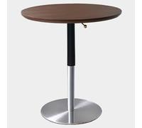 SPYQKHSH Mesa de Bar Redonda de Altura Ajustable, Mesa de Comedor Moderna de Mediados de Siglo con Base de Pedestal de Metal Resistente, for Sala de Estar, cafetería, Oficina y bistró.(G,70x77cm)