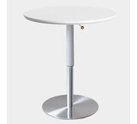 SPYQKHSH Mesa de Centro Redonda elevable, Mesa de Bar de Altura Ajustable, Tablero de MDF y Pedestal de Acero Inoxidable, for Comedor, bistró, cafetería, Bar en casa e Isla de Cocina.(D,70x77cm)