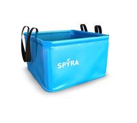 Spyra Base portátil, Plegable, Cubo de Agua Duradero con Correas, Bordes Reforzados estables, Material Flexible y Resistente para Exteriores/jardín (Azul)