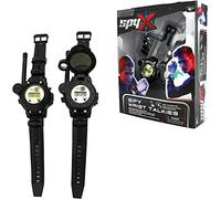 SpyX 10538 Spy Wrist Talkies para niños, comunicación Secreta Manos Libres a través de walkie talkies disfrazados para Divertidas misiones de espía, Incluye Disfraz de Reloj y opción de código Morse,