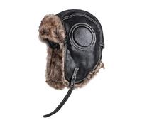 SPYXGS Ushanka Gorro de Piel de Invierno para Hombre Estilo Aviador soviético Bomber Gorro de Nieve con Orejeras