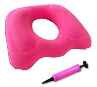 SQAQS Almohada Inflable De Dona para Hemorroides, Cojín Inflable para Asiento, Cojín Coxis Inflable con Bomba, Excelente para Coxis, Próstata, Ciática, Embarazo Posparto, Dolor Postquirúrgico(Rosa)