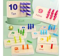 SQAQS Montessori Juguetes, Hay Diferentes Patrones en el Reverso, Juegos Montessori Educativos, Montessori de Apilar y, Juguetes Montessori de Apilamiento, Juguetes Niños 3-6 Años