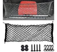 SQAQS Red Maletero de Coche, Red de Doble Capa, Red De ProteccióN De La Cargabolsa De Tronco, Fija Comestibles, Organizador de Malla para Coche con Gancho, Almacenaje De Malla (110 * 40cm)