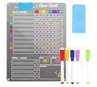 SQAQS Tablero de Planificación de Pegatinas de Refrigerador de Borrado seco Magnético, Lista de Tareas Semanales de Familia con Planificador de Comidas, 40x33 cm, Manual de Plan Reutilizable