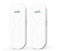 SQECH WB503X-S Puente inalámbrico punto a punto con puertos LAN de 100/100 Mbps, puente WiFi de 3 km 5.8 G para PTP/PTMP con antena de alta ganancia de 14 dBi, fuente de alimentación POE de 24 V-55 V