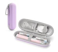 SQERO Funda de viaje para cepillo de dientes eléctrico Oral-B Pro/iO, Philips Sonicare/Aquasonic, Oral B Caso para cabezales de cepillo y accesorios, bolsa de transporte rígida portátil impermeable de