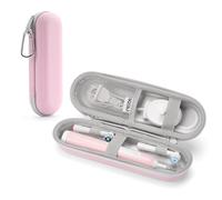 SQERO Funda de viaje para cepillo de dientes eléctrico Oral-B Pro/iO, Philips Sonicare/Aquasonic, Oral B Caso para cabezales de cepillo y accesorios, bolsa de transporte rígida portátil impermeable de
