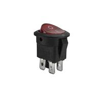 SQGCPGOQ 5 pcs/Lot KCD1 224N 23mm Round 4 Pin 250V 6A Boat Switch Snap-in SPST ON Off Rocker Position Switch