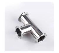 SQGGMOAUSC OD19mm-OD76mm Acero inoxidable SS304 3-Way Tee Ferrule Pipe Fitting 3.8 cm-7.6 cm Tri Clamp para elaboración casera (57 mm x virola 77.5)