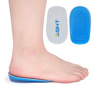SQHT Plantillas de aumento de altura - Inserciones de elevación de talón para discrepancias de longitud de pierna y tendinitis de Aquiles, taloneras para hombres y mujeres (grande (0.6 pulgadas de