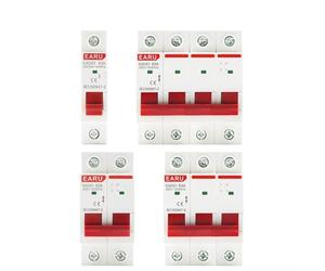 SQIANKUN Diferencial Rearmable Interruptor Principal de Aislamiento for Uso doméstico e Industrial, riel DIN, 1P, 2P, 3P, 4P, 40A, 63A, 100A y 125A, disyuntor CA 230V 400V(4P,40A)