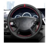 SQIFBA Cubierta Volante para Mercedes para Benz Clase E W211 Clase G W463 2002 2003 2004 2005 2006 2007 Funda De Volante Interior De Cuero Funda Volante Coche Universal(Red Thread)