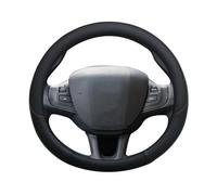 SQIFBA Cubierta Volante para Peugeot 2008 2013 2014 2015 2016 2017 2018 Año Funda para Volante De Coche De Microfibra De Cuero Accesorios para Interior Automóvil Funda Volante Coche Universal(Negro)