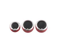 SQIFBA para VW para Golf 5 para Caddy para Tiguan para Touran para Passta B6 B7 3c para Skoda para Octavia A5 Perillas Interruptor Aire Acondicionado Automóvil Decoración Interiores(Rojo)