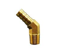 SQING 1/8 "1/4" BSP macho X 8 10 12mm espiga for manguera codo de 45 grados adaptador de instalación de tuberías de latón conector acoplador cola de manguera agua Gas aceite (Color : 1l4 BSP-8mm, Si