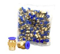 SQING 50 conectores neumáticos for PC, conectores rápidos de aire, PC4-M5, PC4-01, PC6-01, PC6-02, rosca macho de 1/8", 1/4", 3/8" y 1/2".(OD 6mm,M5)