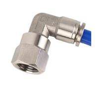 SQING Codo neumático de niple hembra macho BSP NPT de 1/8", 1/4", 3/8", 1/2", 3/4", acero inoxidable 304, conector rápido de liberación, accesorio de aire(PLF BSPP,8-01 (8MM-1L8)_1 PC)