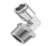 SQING Codo neumático de niple hembra macho BSP NPT de 1/8", 1/4", 3/8", 1/2", 3/4", acero inoxidable 304, conector rápido de liberación, accesorio de aire(PL NPT,6-04 (6MM-1L2)_1 PC)