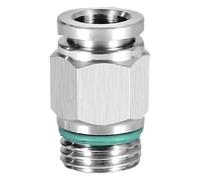 SQING Codo neumático de niple hembra macho BSP NPT de 1/8", 1/4", 3/8", 1/2", 3/4", acero inoxidable 304, conector rápido de liberación, accesorio de aire(PCG BSPP,8-04 (8MM-1L2)_1 PC)