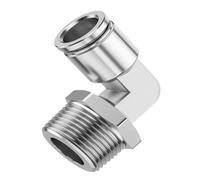 SQING Codo neumático de niple hembra macho BSP NPT de 1/8", 1/4", 3/8", 1/2", 3/4", acero inoxidable 304, conector rápido de liberación, accesorio de aire(PL BSPT,8-02 (8MM-1L4)_1 PC)