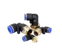 SQING Conector de conexión neumática PL 4-M5 6-M6 8-M8 10-M12 de 4 mm, 6 mm, 8 mm y 10 mm for manguera de tubo, M5, M6, M8, M10 y M12, codo macho, M8 x 1,0(8MM,M5 x 0.8)