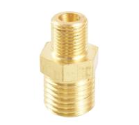 SQING M8 M10 M12 M14 M16 M18 M20 métrico X 1/8 "1/4" 3/8 "1/2" 3/4 "BSP macho latón boquilla hexagonal conector de instalación de tuberías acoplador(M12x1mmx1I4 BSP)