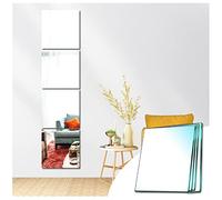Sqinor Espejo Adhesivo Cuadrado Sin Marco Espejos Decorativos Pared Decoracion Hogar para Salon Pasillo Comedor Armrio (Molienda Normal, 30x30cm, 4 Piezas)