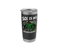 SQL Developer Sorcery Funny Database Admin Programmer Vaso térmico de acero inoxidable de doble pared