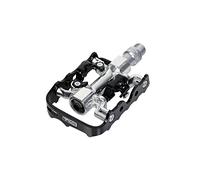 SQlab 502, M Pedales, Adultos Unisex, Negro-Plateado, M +0 mm