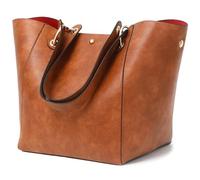 sqlp Bolso de Mano Grande para Mujer Bolsos de Diseño y Bolsos de Mano Grandes Bolsos de Cuello para Damas Bolso de Mano para Viaje, Ámbar marrón, Talla única