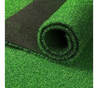 SQMGFA Césped Artificial de 4 x 4 m, césped Artificial, césped sintético, Alfombra de césped Artificial Natural y Realista para jardín, Patio, Paisaje, balcón, Altura del Pelo: 2,5 cm