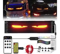 SQMGFA Ojos LED para Camión y Coche, Devil Eyes, Gran Pantalla LED Flexible Programable para Coche, Coche DIY LED Dinámico, Lámpara Inteligente Colorida, Pantalla Suave (70 x 173 mm)