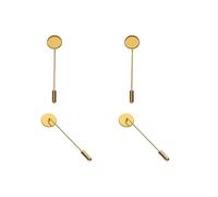 SQMSK 12*60MM 20 piezas pinzas para el cabello de Metal dorado bandeja pasadores para el cabello bandeja horquillas para el cabello con bandeja en blanco bandejas de configuración de bisel redondo par