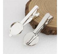 SQMSK 16-20 mm, 10 Stück, goldfarbenes Metall-Haarspangen-Tablett, Haarspangen-Tablett, Haarnadeln mit leerem Tablett, runde Lünettenfassungen, Tabletts zum Selbermachen von Haarnadeln