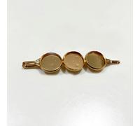 SQMSK 3,5-7 CM 5 Piezas Bandeja de Pinzas para el Cabello de Metal Dorado Bandeja de pasadores para el Cabello Horquillas para el Cabello con Bandeja en Blanco Bandejas de configuración de Bisel Redon