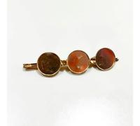 SQMSK 3,5-7 CM 5 Piezas Bandeja de Pinzas para el Cabello de Metal Dorado Bandeja de pasadores para el Cabello Horquillas para el Cabello con Bandeja en Blanco Bandejas de configuración de Bisel Redon