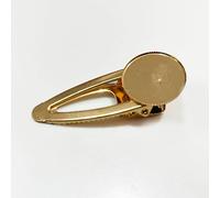 SQMSK 3,5-7 CM 5 Piezas Bandeja de Pinzas para el Cabello de Metal Dorado Bandeja de pasadores para el Cabello Horquillas para el Cabello con Bandeja en Blanco Bandejas de configuración de Bisel Redon