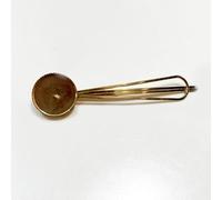 SQMSK 3,5-7 CM 5 Piezas Bandeja de Pinzas para el Cabello de Metal Dorado Bandeja de pasadores para el Cabello Horquillas para el Cabello con Bandeja en Blanco Bandejas de configuración de Bisel Redon