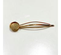 SQMSK 3,5-7 CM 5 Piezas Bandeja de Pinzas para el Cabello de Metal Dorado Bandeja de pasadores para el Cabello Horquillas para el Cabello con Bandeja en Blanco Bandejas de configuración de Bisel Redon