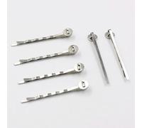 SQMSK 5 cm, 20 Stück, goldfarbenes Metall-Haarspangen-Tablett, Haarspangen-Tablett, Haarnadeln mit leerem Tablett, runde Lünettenfassungen, Tabletts für Haarnadeln zum Selbermachen