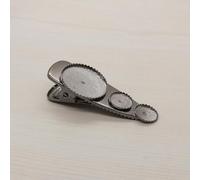SQMSK 50 * 25 MM 50 Stück goldfarbene Haarspangen aus Metall mit 3 Ablagen, Haarspangenablage, Haarnadeln mit leerer Ablage, runde Einfassungen, Ablagen für Haarnadeln zum Selbermachen