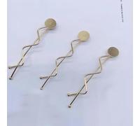 SQMSK 7 CM 50 Piezas de Metal Dorado Pinzas para el Cabello Bandeja Pasadores para el Cabello Bandeja Horquillas para el Cabello con Bandeja en Blanco Configuración de Bisel Redondo Bandejas para Horq