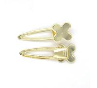 SQMSK 70 * 24 MM 30 piezas Flor Metal Clips para el cabello Bandeja Pasadores para el cabello Bandeja Horquillas para el cabello con bandeja en blanco Bandejas de configuración de bisel redondo para h